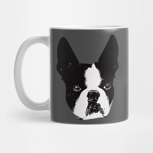 Boston Bull Terrier Face Mug